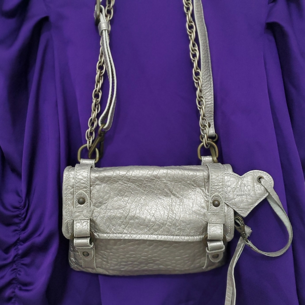 HOLIDAY sale: Crossbody in gold leather w detachable pouch (with s/h disc 12/2)